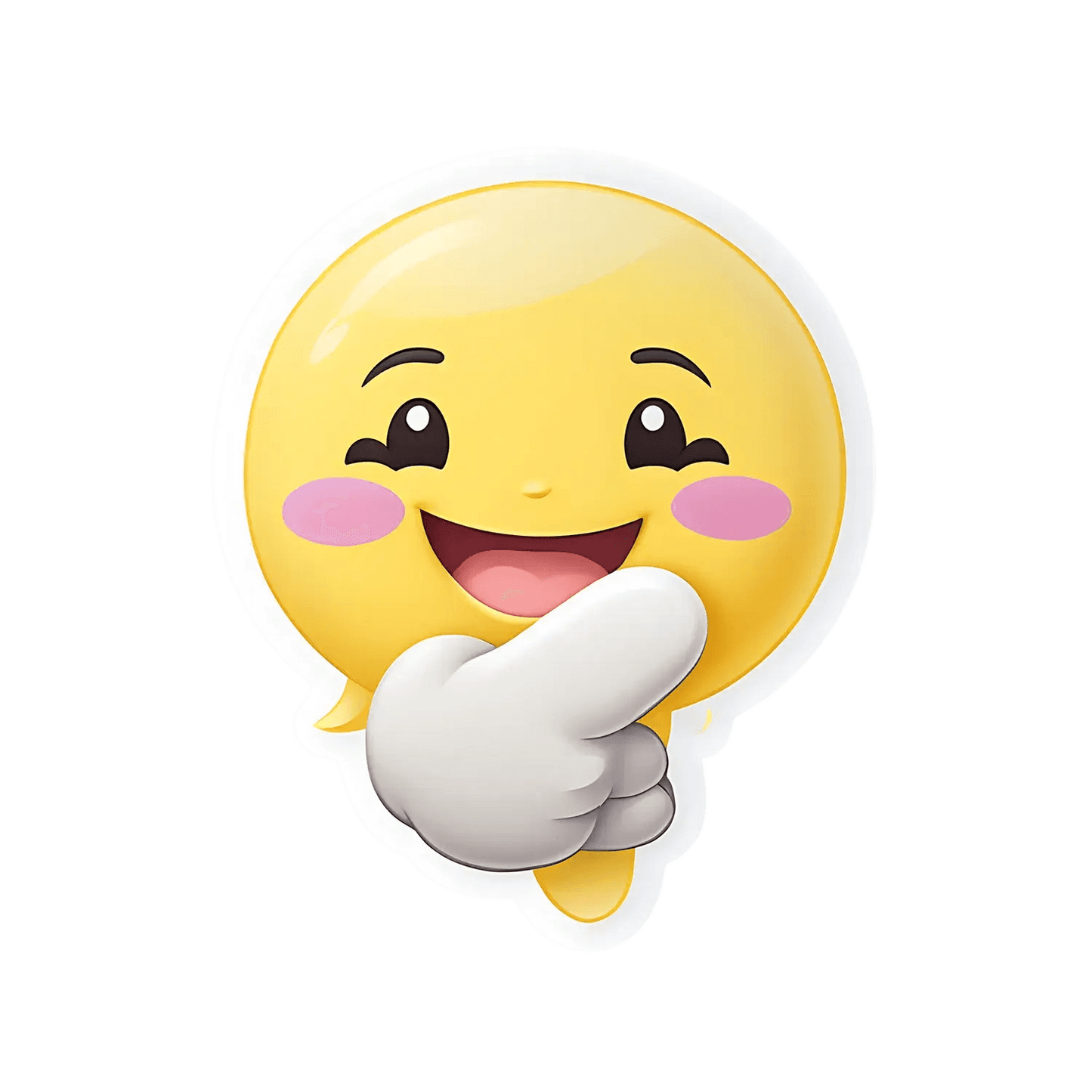Yellow Smiley Face Sticker - UV DTF - Heat Press Transfer