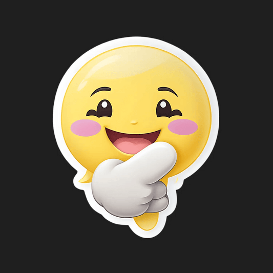 Yellow Smiley Face Sticker - UV DTF - Heat Press Transfer