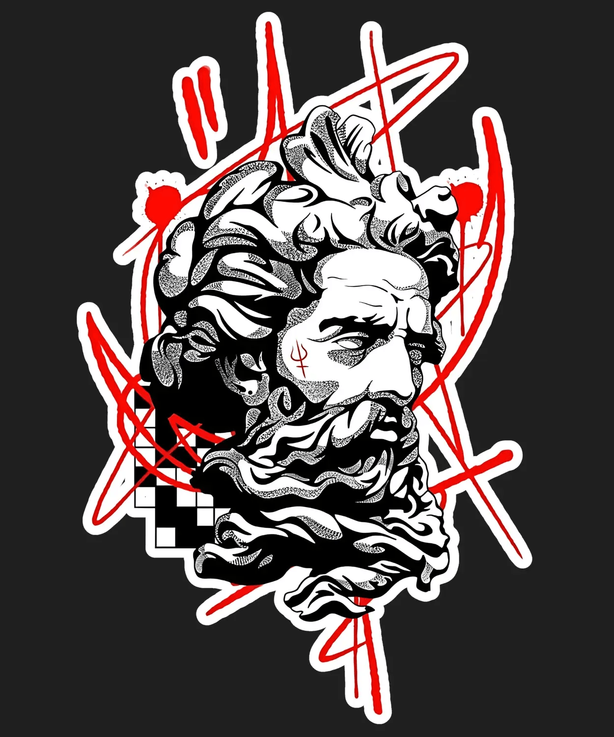 Zeus Artwork - DTF Ready to Press (black_bg)