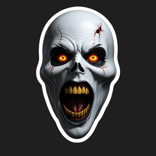 Zombie Skull - UV DTF Sticker - Heat Press Transfer