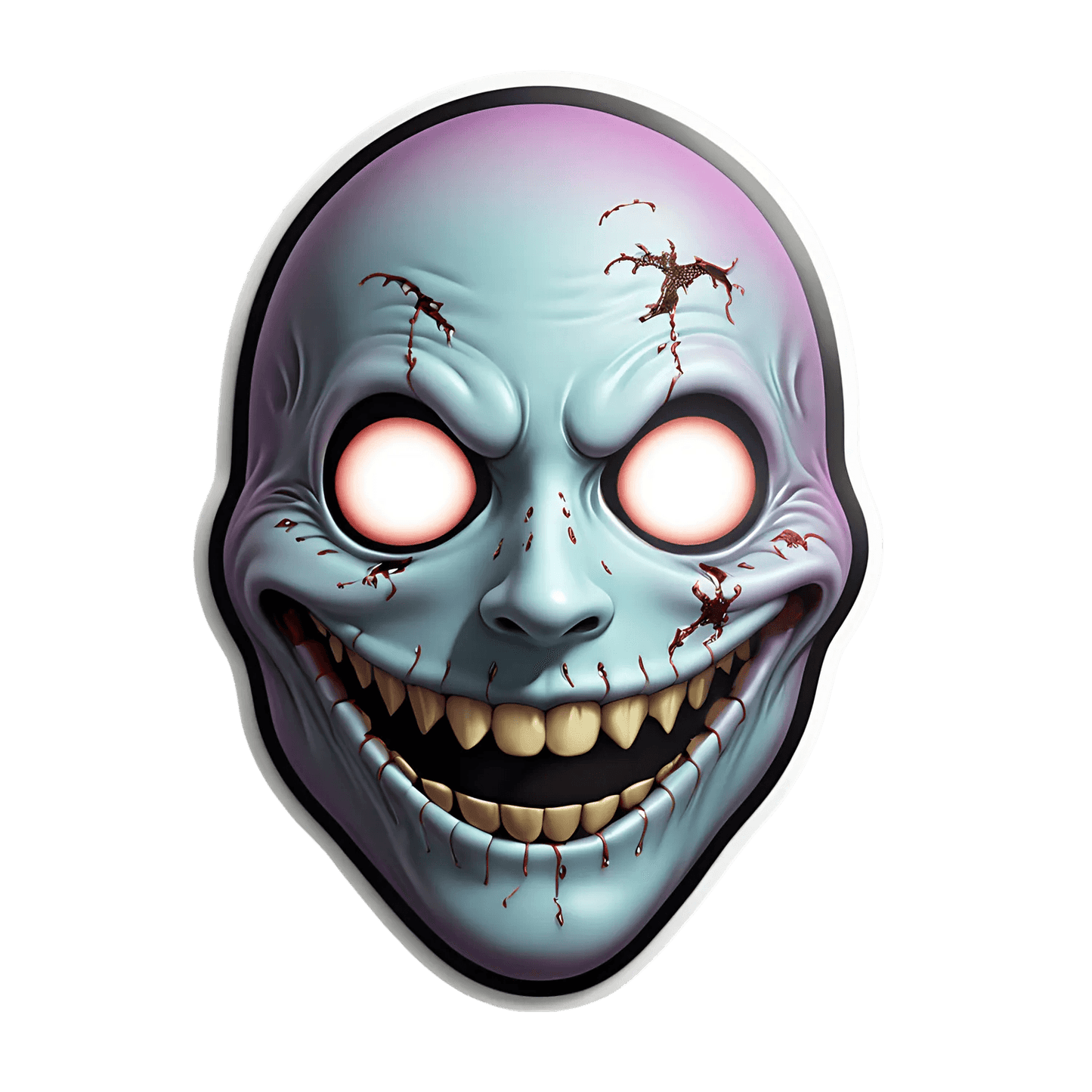 Zombie Skull - UV DTF Sticker - Heat Press Transfer