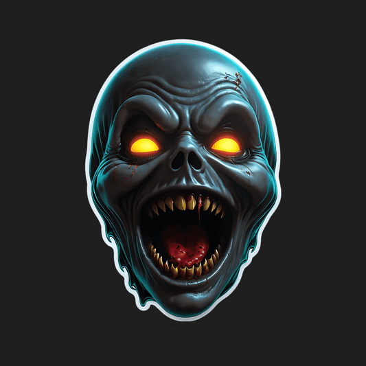Zombie Skull Glow - Sticker - Heat Press Transfer