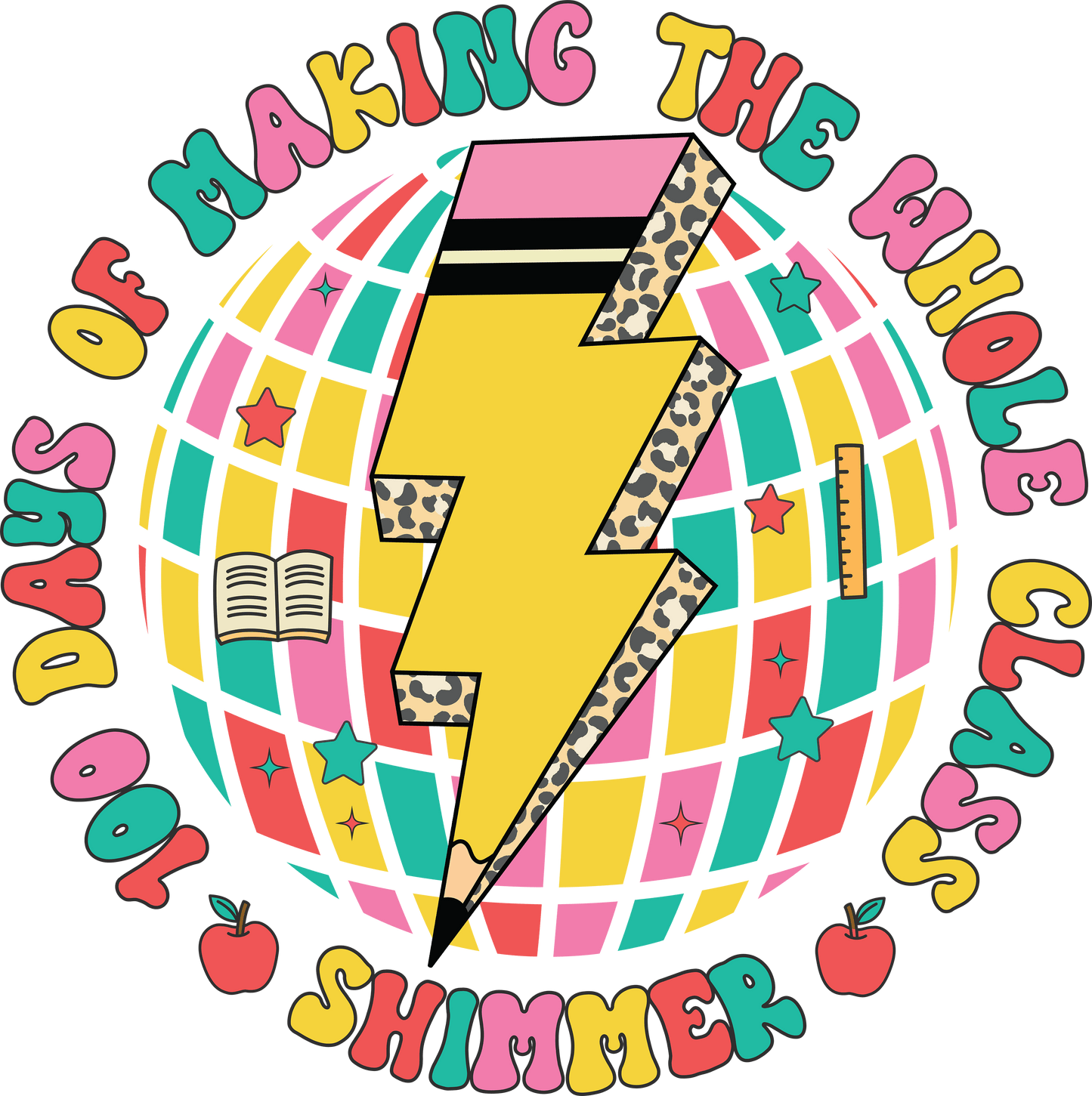 In My 100 Days of School Era Design Copy | Heat Press Transfer - Heat Press Transfer