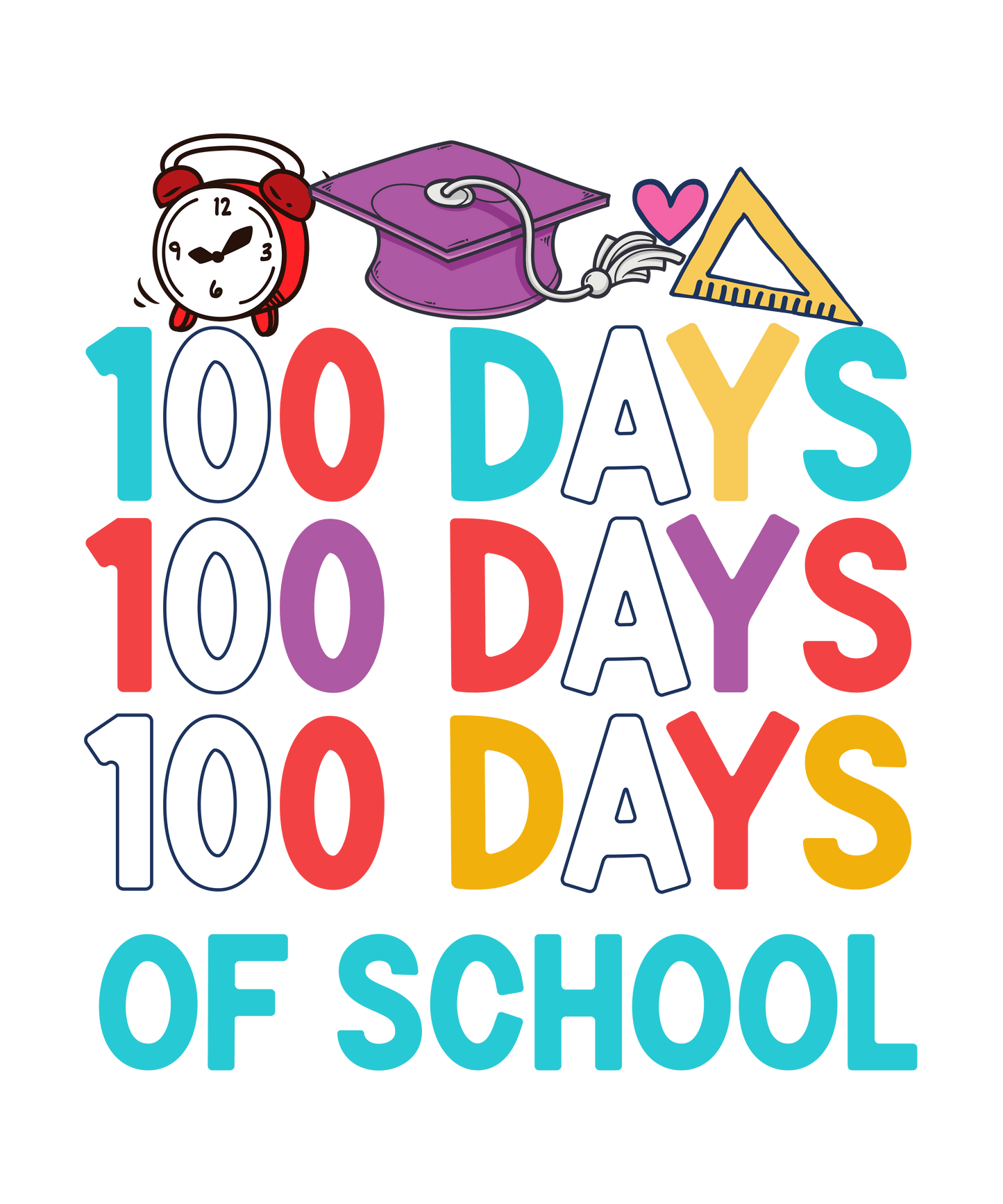 100 Days of School Math Lover Design | Heat Press Transfer - Heat Press Transfer
