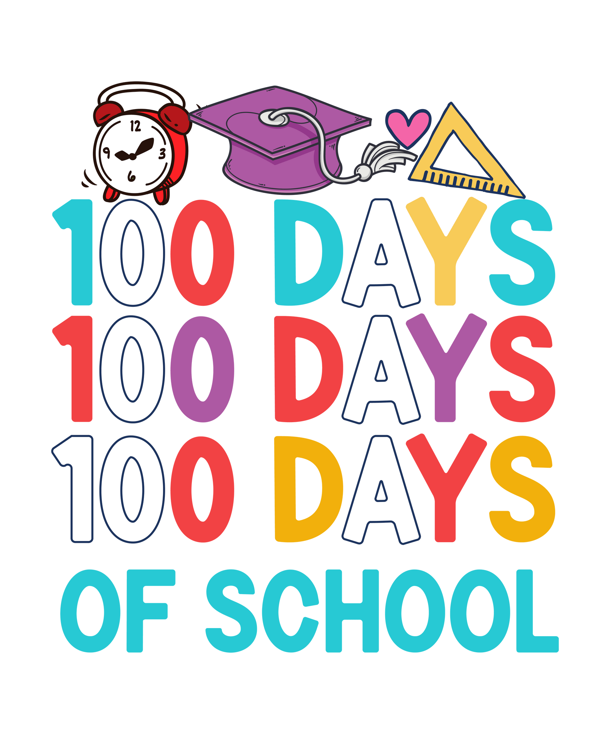 100 Days of School Math Lover Design | Heat Press Transfer - Heat Press Transfer