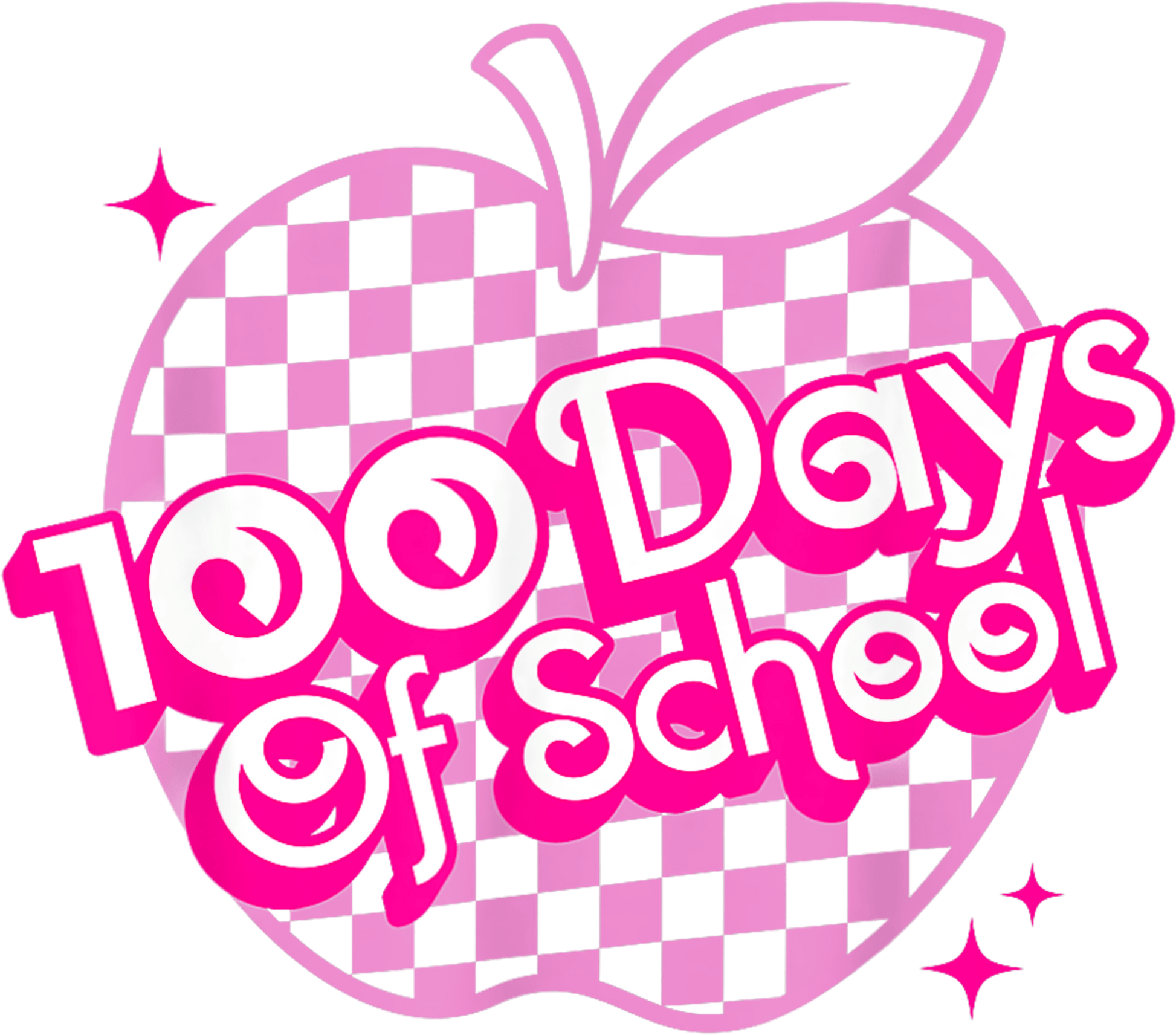 100 Days of School Apple Design Ready to Press | Heat Press Transfer - Heat Press Transfer