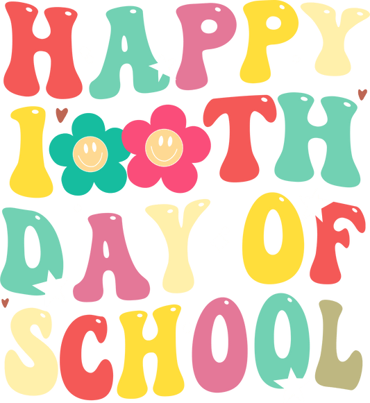 Happy 100 Days of School Student Design | Heat Press Transfer - Heat Press Transfer
