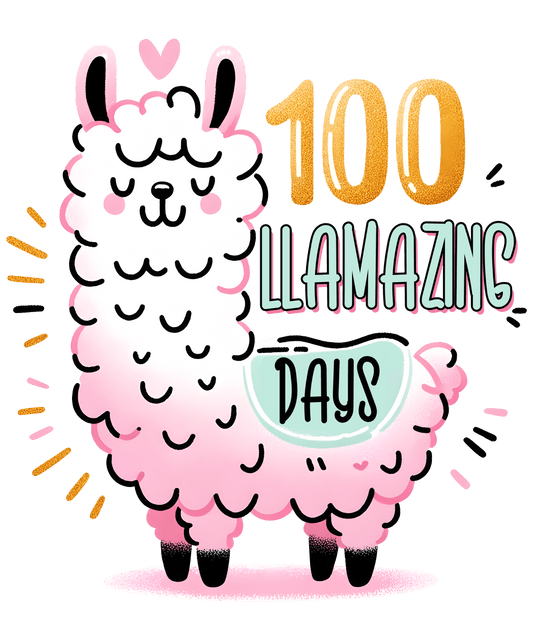 100 Llamazing Days of School Llama Design | Heat Press Transfer - Heat Press Transfer