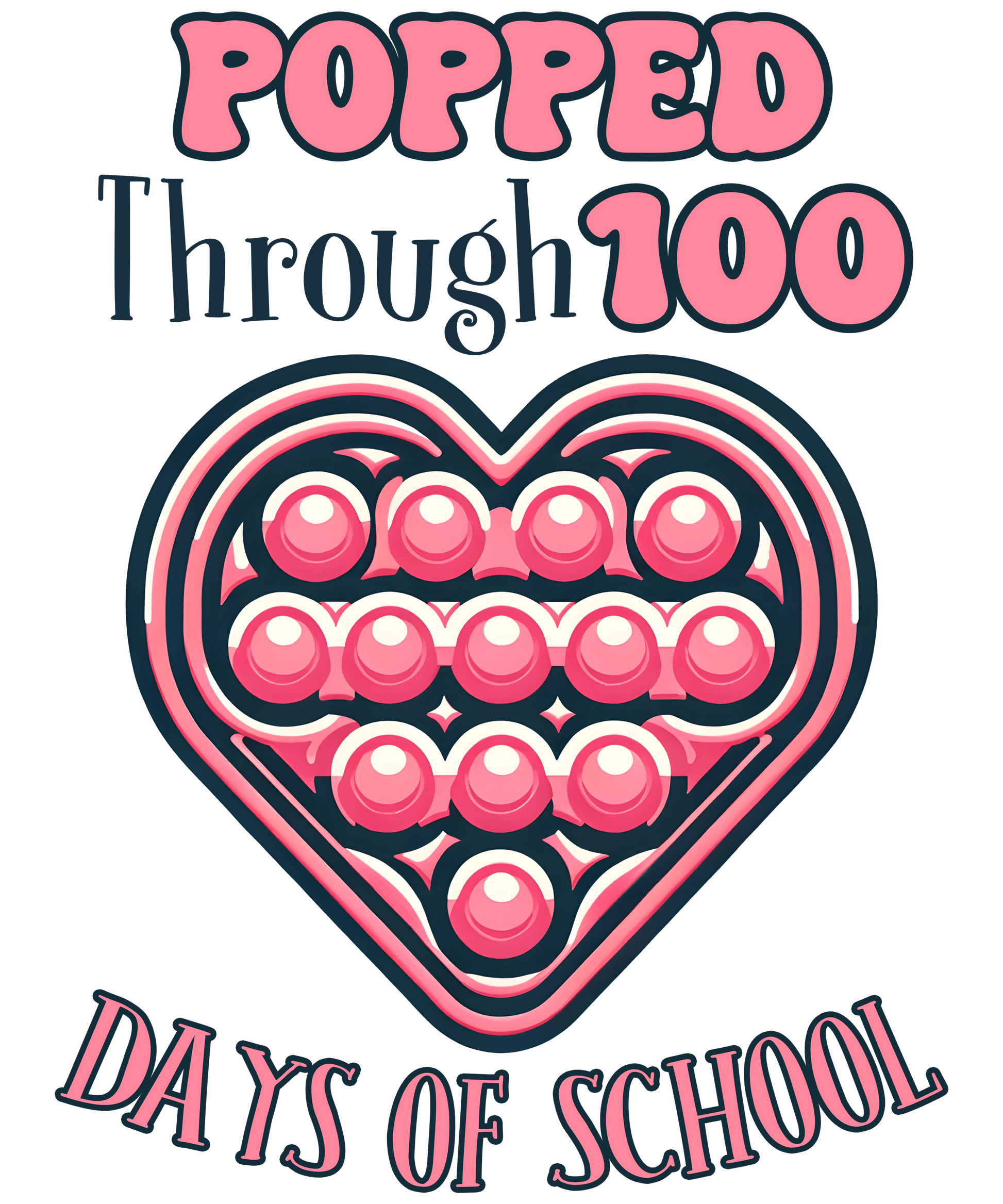 Popped Through 100 Days of School Design | Heat Press Transfer - Heat Press Transfer