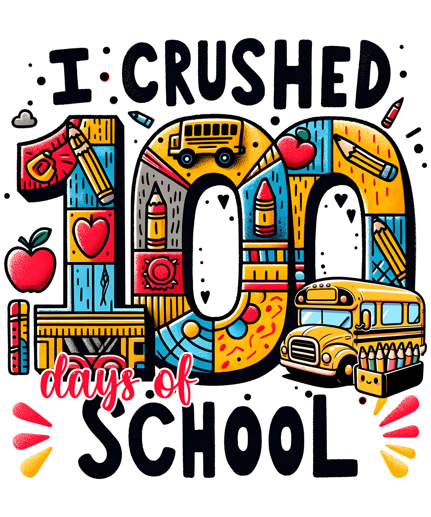 I Crushed 100 Days of School Design | Heat Press Transfer - Heat Press Transfer