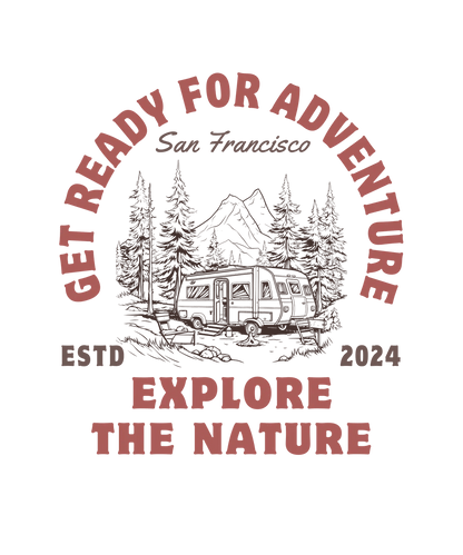 Adventure Camping - DTF Ready to Press - Heat Press Transfer