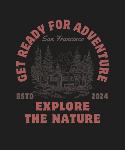 Adventure Camping - DTF Ready to Press - Heat Press Transfer