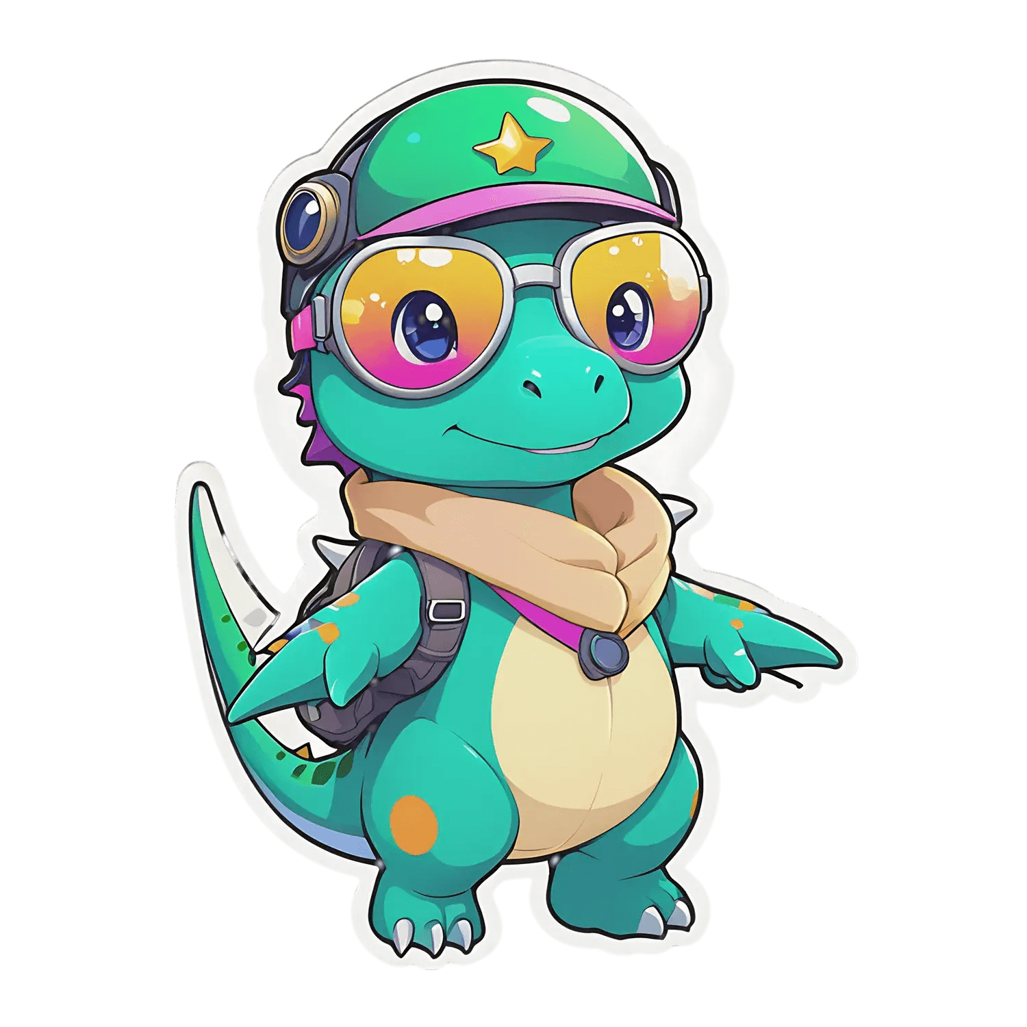 Adventure Time - Cute Dino Sticker - Heat Press Transfer