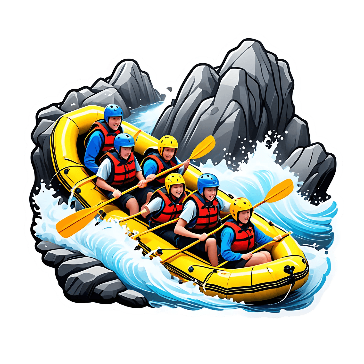 Adventure Rafting - Sticker - Heat Press Transfer