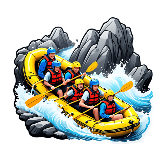 Adventure Rafting - Sticker - Heat Press Transfer