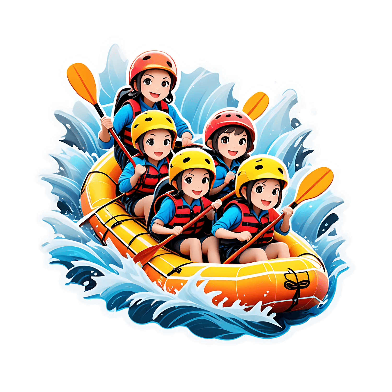 Adventure Rafting - UV DTF Sticker - Heat Press Transfer