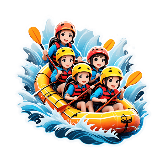 Adventure Rafting - UV DTF Sticker - Heat Press Transfer