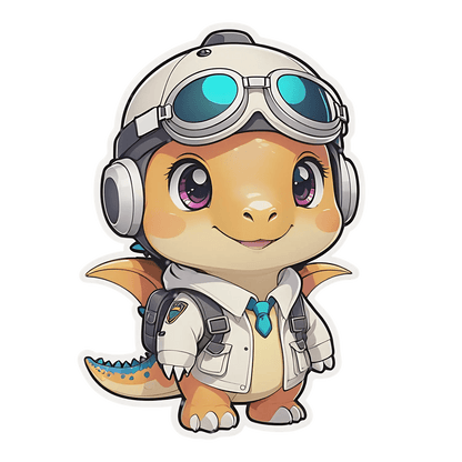Adventurous Dinosaur - Sticker - Heat Press Transfer