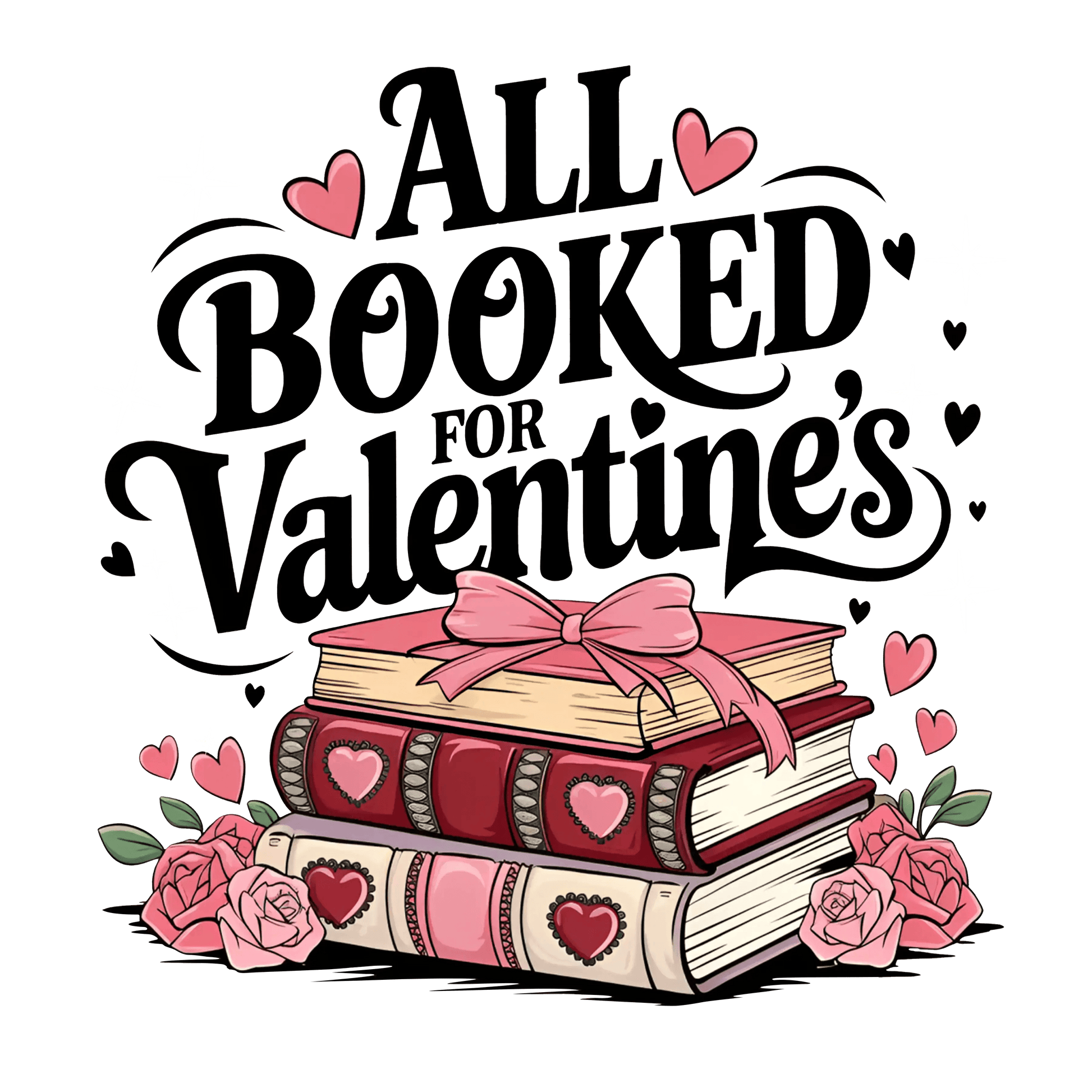 All Booked Valentines Design | DTF Center - Heat Press Transfer