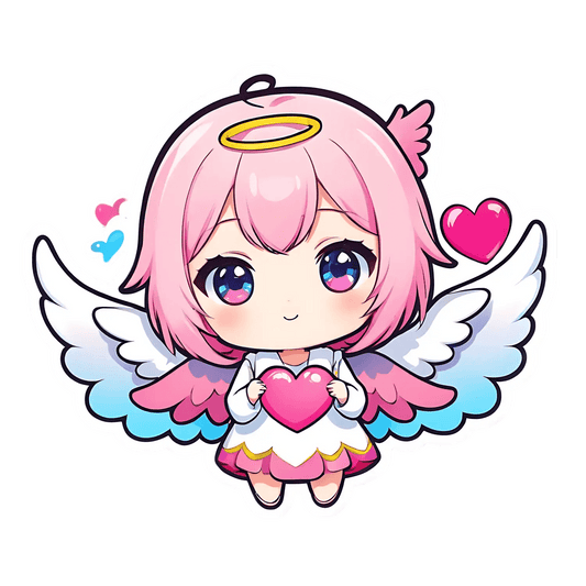 Angel Heart Sticker - Cute UV DTF - Heat Press Transfer