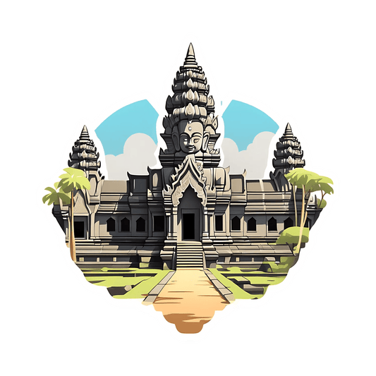 Angkor Wat Temple - Sticker - Heat Press Transfer