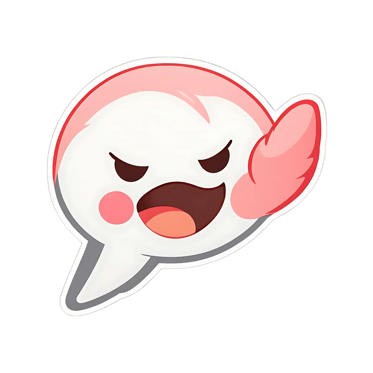 Angry Boo Ghost - Sticker - Heat Press Transfer