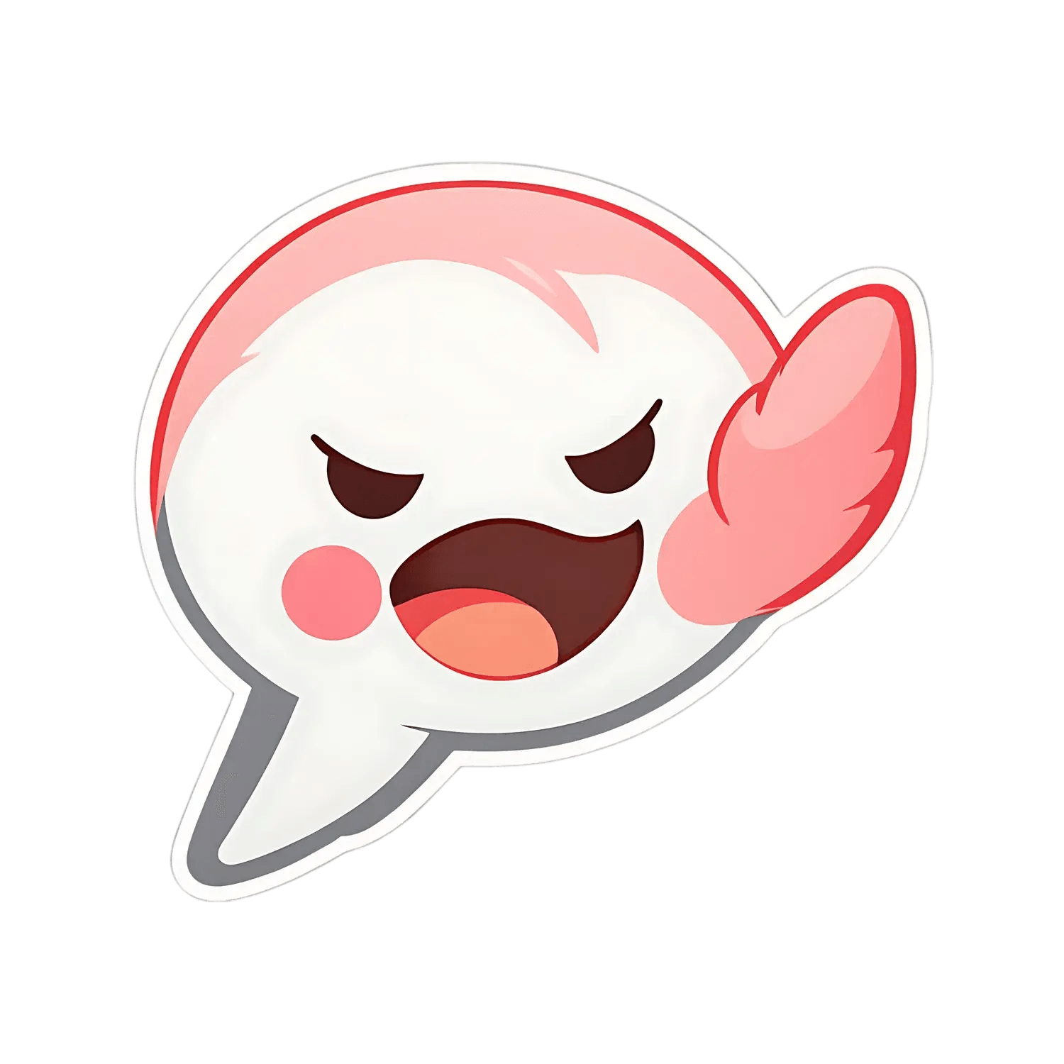 Angry Boo Ghost - Sticker - Heat Press Transfer