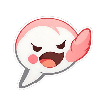 Angry Boo Ghost - Sticker - Heat Press Transfer