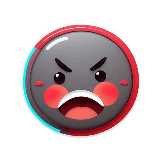 Angry Emoji Sticker - Decorative UV Art - Heat Press Transfer
