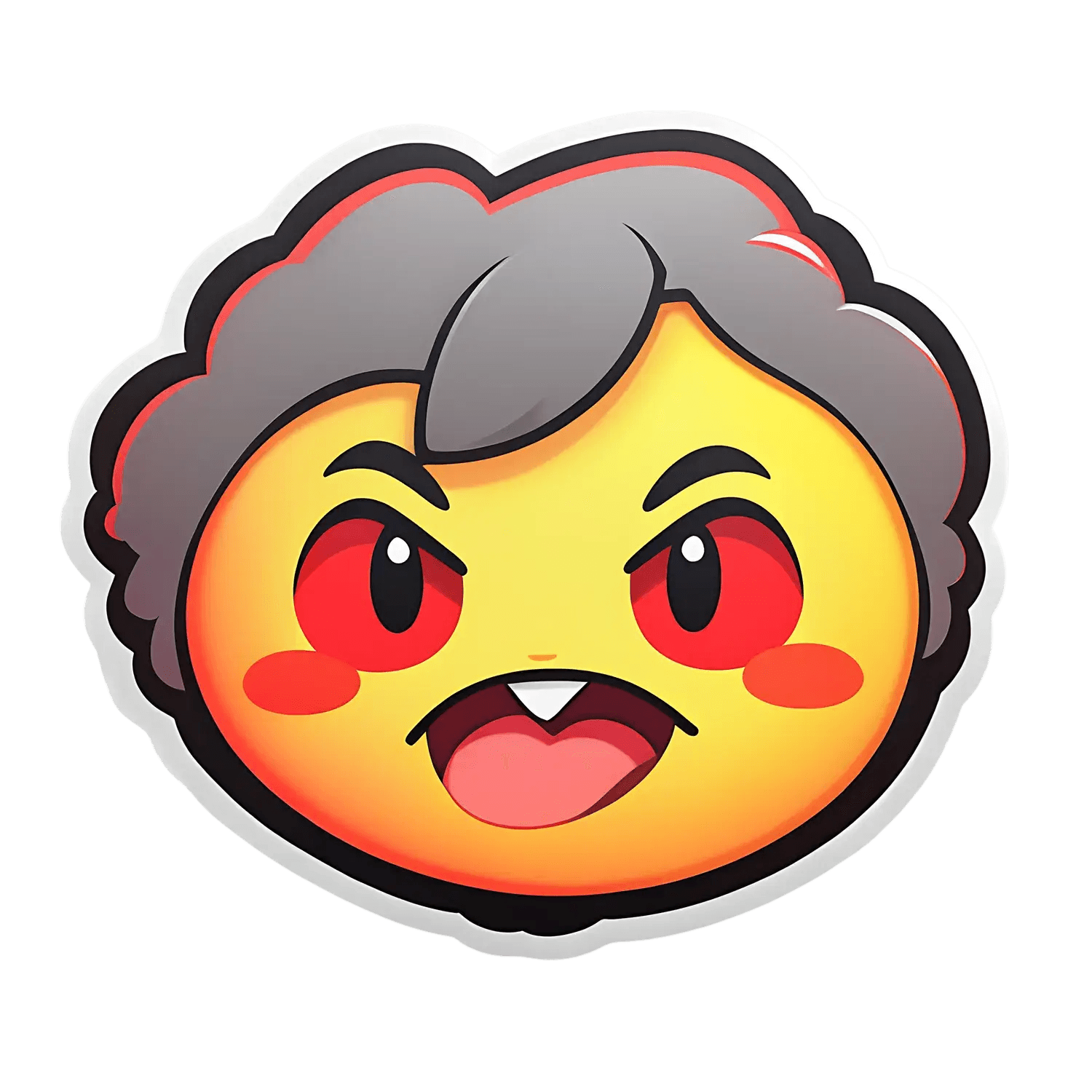 Anime Rage Face - Sticker - Heat Press Transfer