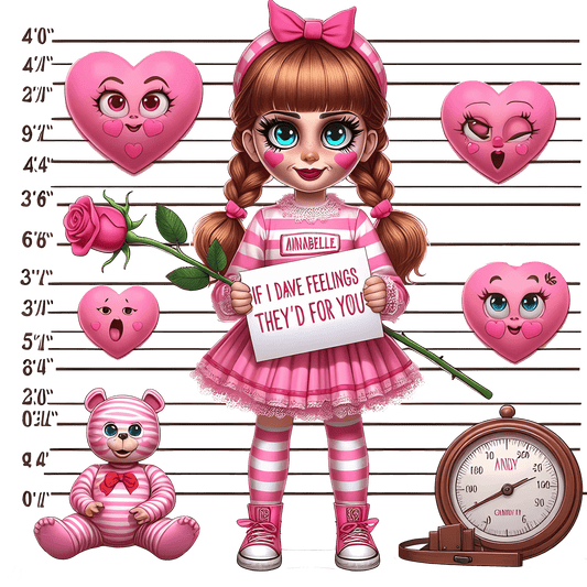 Annabelle If I Dave Feelings They'd For You Valentine's Day Design - DTF Ready To Press - Heat Press Transfer