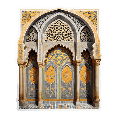 Arabic Archway - Decorative Sticker - Heat Press Transfer