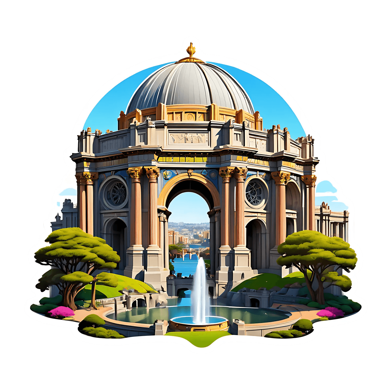 Architectural Beauty Sticker - UV DTF - Heat Press Transfer