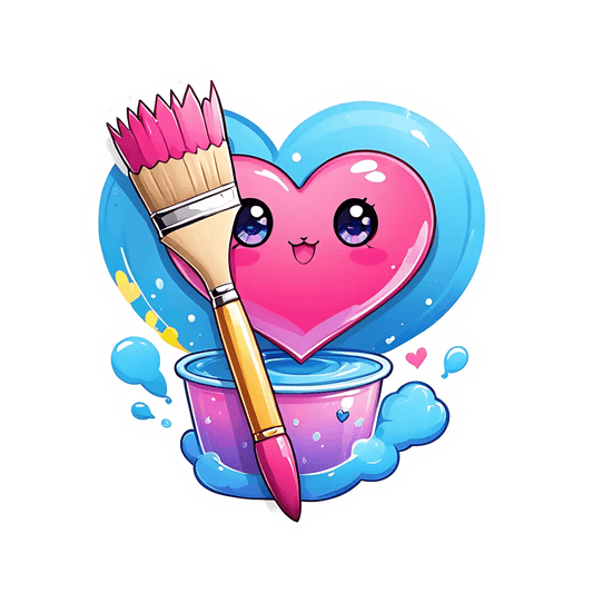 Artistic Heart - Sticker - Heat Press Transfer