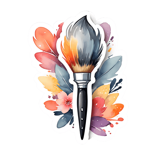 Artistic Brush - Colorful Sticker - Heat Press Transfer