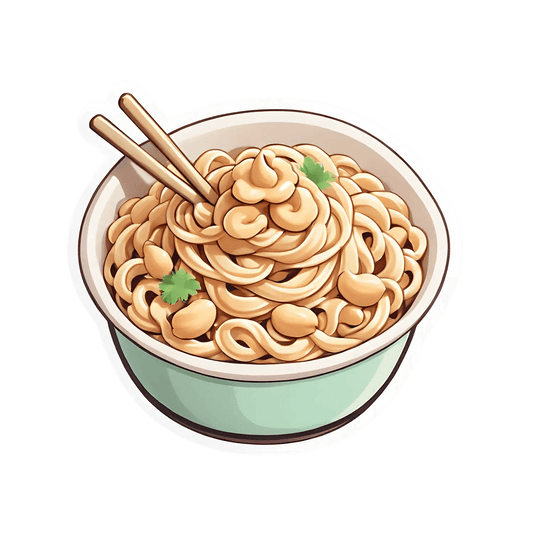 Asian Noodles Bowl - UV DTF Sticker - Heat Press Transfer