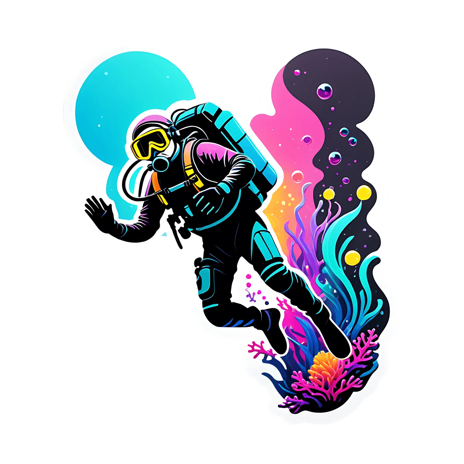 Astronaut Ocean Adventure - Sticker - Heat Press Transfer