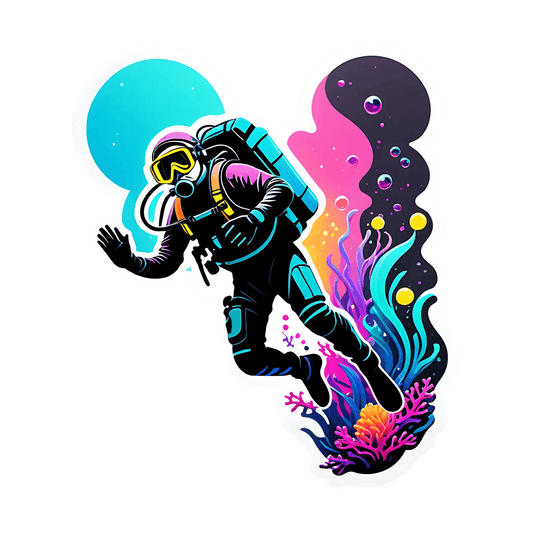 Astronaut Ocean Adventure - Sticker - Heat Press Transfer