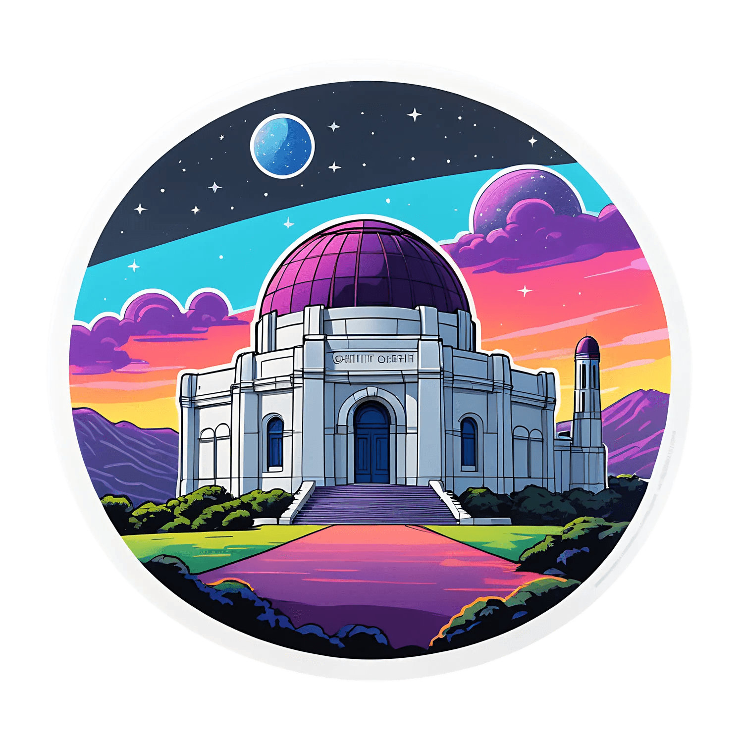 Astronomical Observatory Sticker - Heat Press Transfer