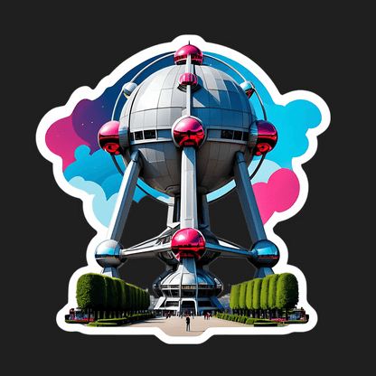 Atomium Landmark Sticker - Brussels Icon - Heat Press Transfer
