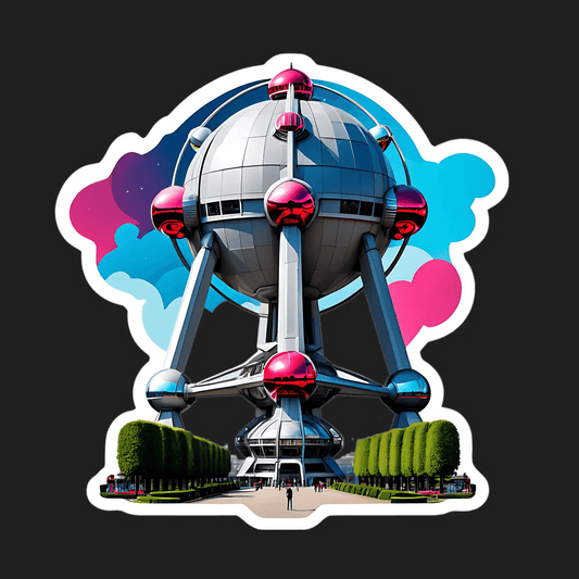 Atomium Landmark Sticker - Brussels Icon - Heat Press Transfer