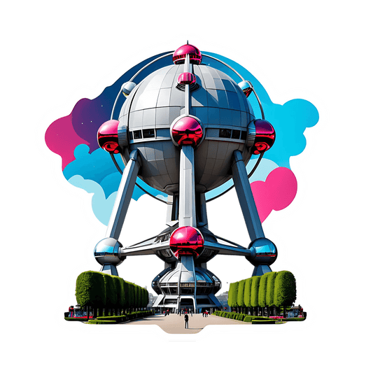 Atomium Landmark Sticker - Brussels Icon - Heat Press Transfer