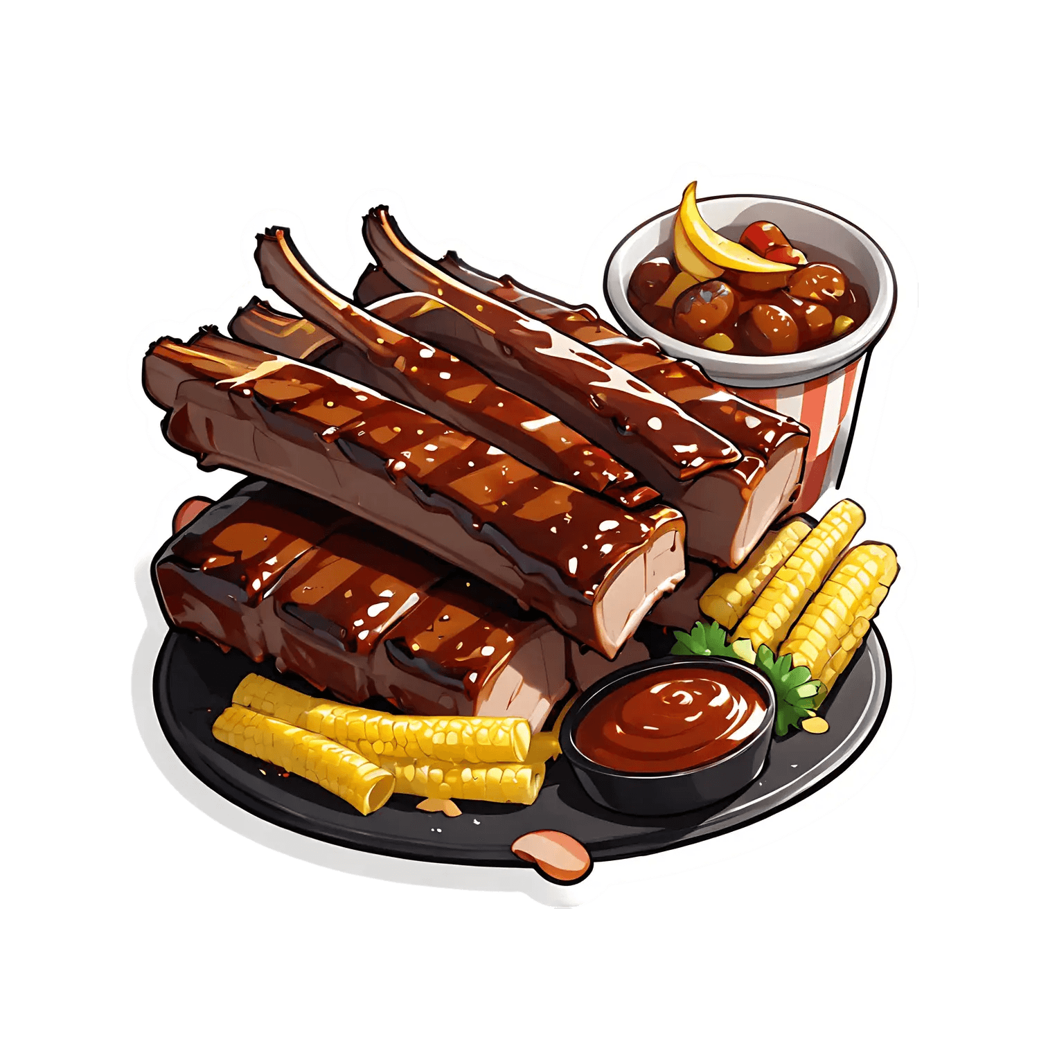 BBQ Ribs Feast - Sticker - Heat Press Transfer
