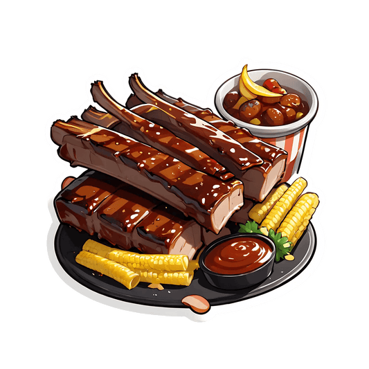 BBQ Ribs Feast - Sticker - Heat Press Transfer