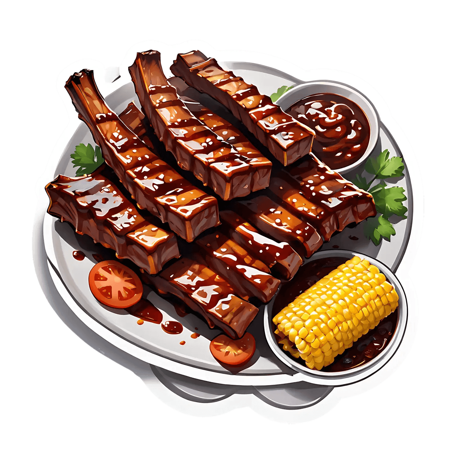 BBQ Ribs Feast - Sticker - Heat Press Transfer