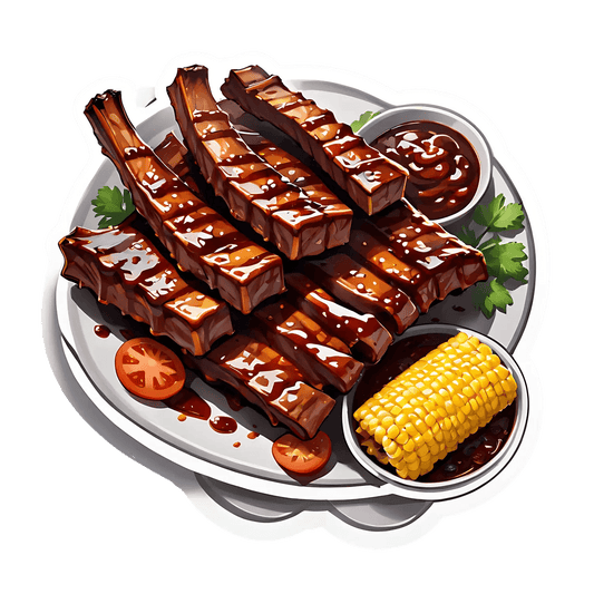 BBQ Ribs Feast - Sticker - Heat Press Transfer