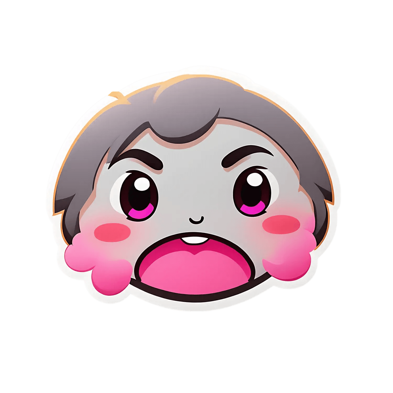 Baby Face Emoji Sticker - Durable Expression - Heat Press Transfer