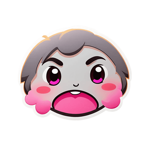 Baby Face Emoji Sticker - Durable Expression - Heat Press Transfer