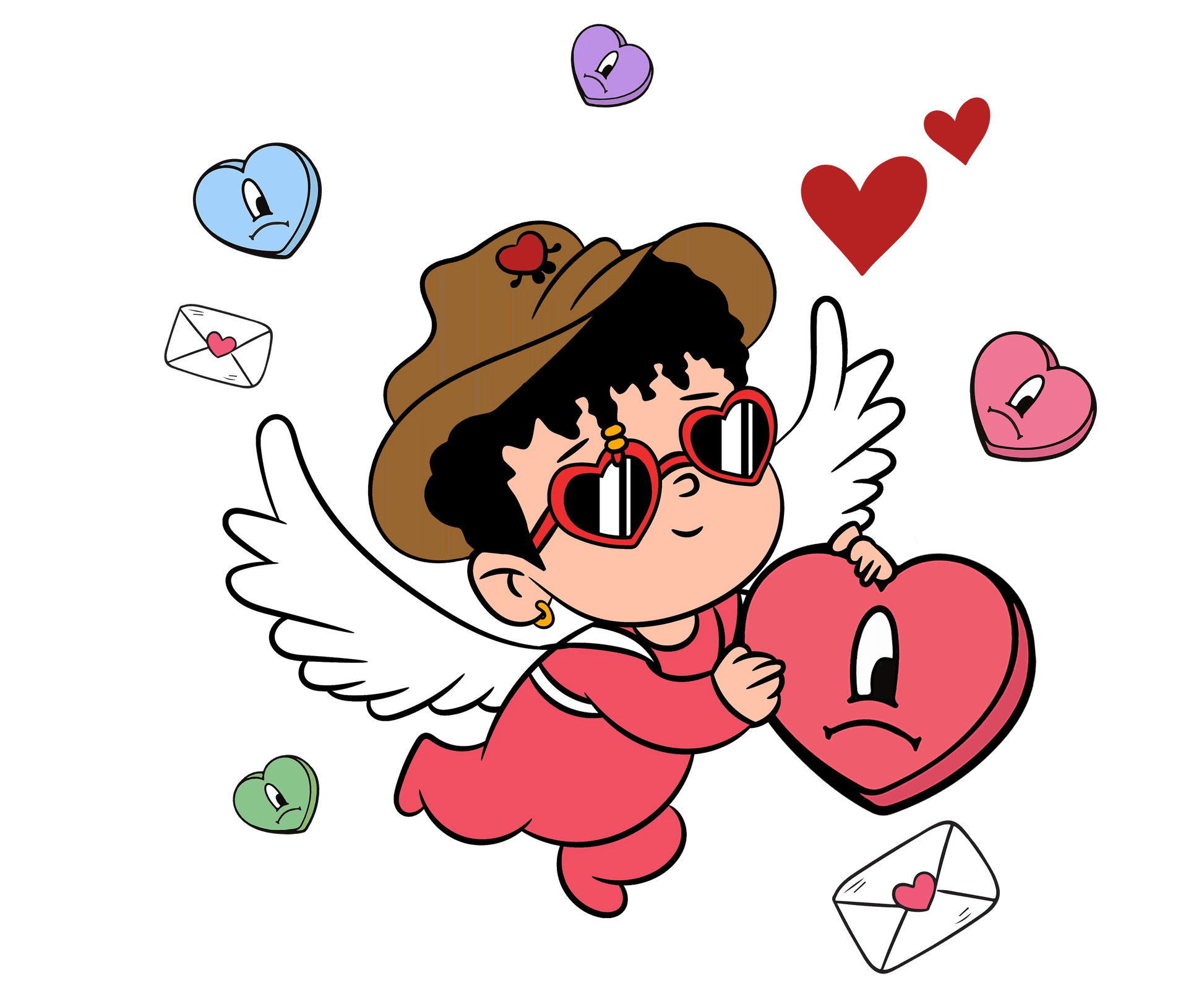 Bad Bunny Baby Valentine's Day Design - DTF Ready To Press - Heat Press Transfer