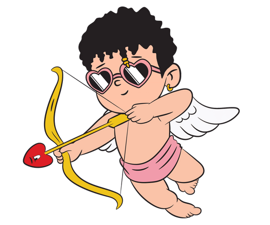 Bad Bunny Cupid Valentine's Day Design - DTF Ready To Press - Heat Press Transfer